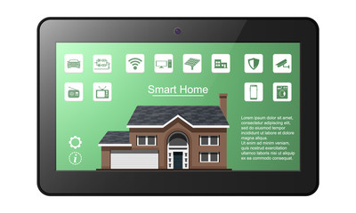 Smart home vector icon. Internet of things isometric illustration.