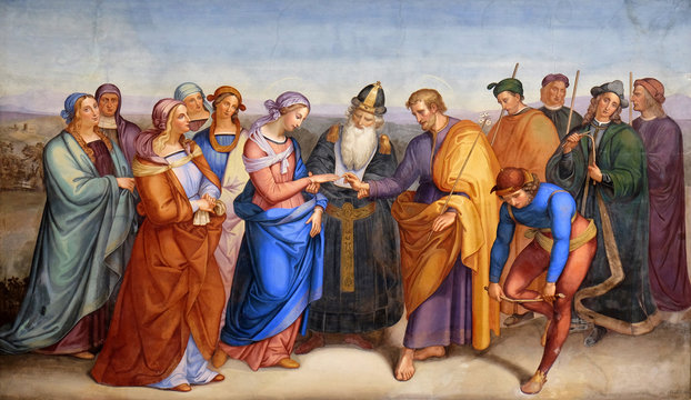 The Marriage of Mary, a copy of Raphael, Saint Martin church in Unteressendorf, Germany