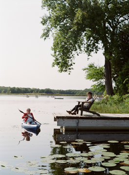 Older Woman Kayaking