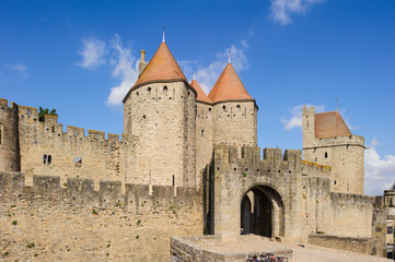 Altstadt von in Carcassonne in Südfrankreich.