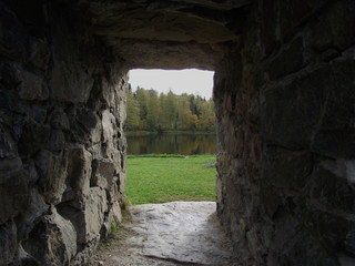 doorway in stone wall