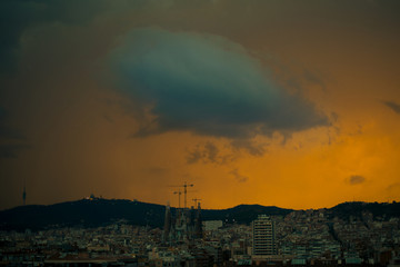 One cloud over Sagrada Familia  