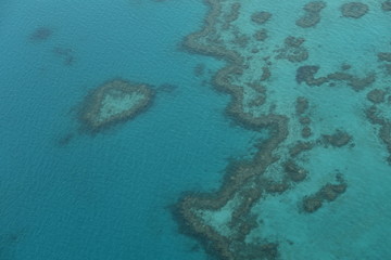 Fototapeta na wymiar Heart shaped Reef von oben - Great Barrier Reef Australien