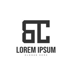 Obraz premium BC Letter logo design. Initial letter logo template