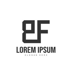 BF Letter logo design. Initial letter logo template