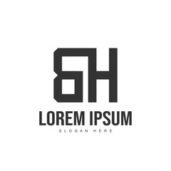 BH Letter logo design. Initial letter logo template
