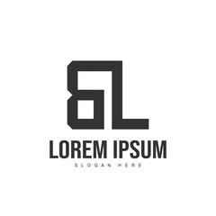 BL Letter logo design. Initial letter logo template