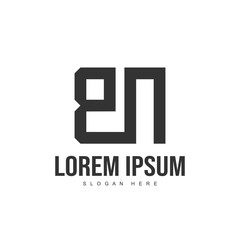 BN Letter logo design. Initial letter logo template