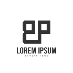 BP Letter logo design. Initial letter logo template