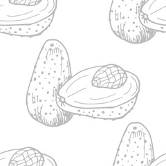 seamless abstract pattern with avocado