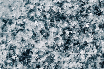 Fototapeta na wymiar White ice crystals.