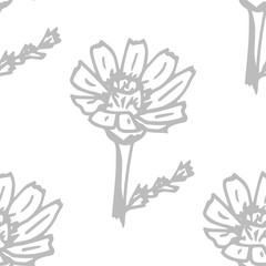seamless floral pattern with wild flower