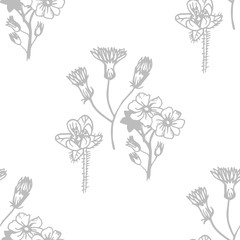 seamless floral pattern with wild flower