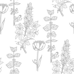 seamless floral pattern with wild flower