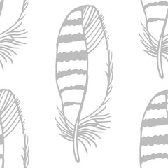 Mockingjay feather seamless pattern hand drawn sketch