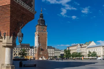 Crédence de cuisine en verre imprimé Cracovie Krakau – Rathausturm und Rynek