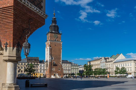 Fototapeta Krakau – Rathausturm und Rynek