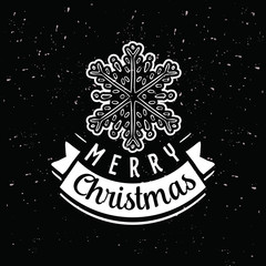 Merry Christmas typography.
