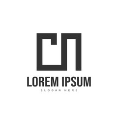 CN Letter logo design. Initial letter logo template