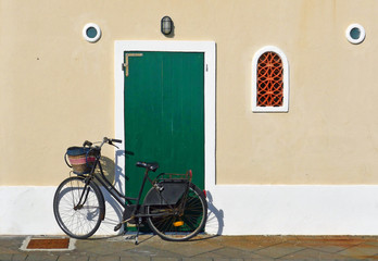 Fototapeta na wymiar Bicycle in Alghero, Sardinia, Italy