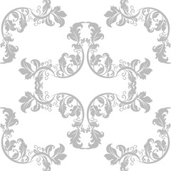 Geometric seamless floral pattern