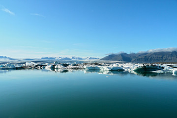 Fototapeta na wymiar Iceland. Jokulsarlon glacier lagoon in a sunny day