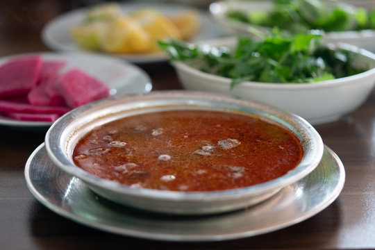 traditional turkish meat soup, 