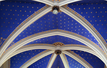 Ceiling of Saint Francis of Assisi church in Zagreb, Croatia