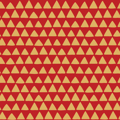 Seamless geometric pattern with hand drawn triangle. Simple vector illustration. Stylish christmas background for holiday.