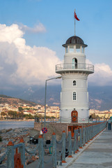 lighthouse in Alanya Mediterranean sea