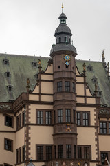 Fototapeta na wymiar Blick auf den Industrie- und Wirtschaftsstandort Schweinfurt mit seiner historischen Altstadt, Unterfranken, Bayern, Deutschland