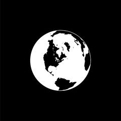 Logo globe, Earth icon, Earth on dark background