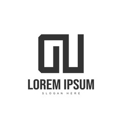 DU Letter logo design. Initial letter logo template