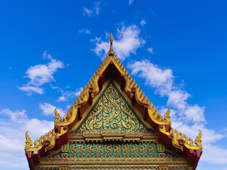 Top part of Thai style architecture