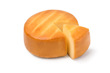 Cheese on white background.