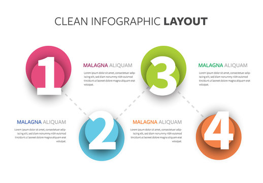 Infographic Layout With Multicolored Accents