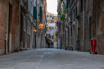 Fascinating street in Venice Italy 