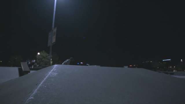 GENEVA, NOVEMBER 2018&nbsp;: Skate rider in skatepark in night slowmotion