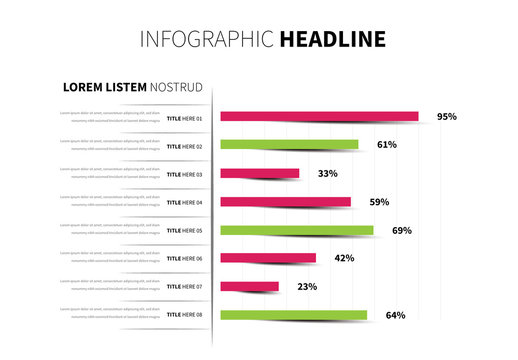 Green and Red Infographic Bar Graph Layout