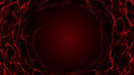 Abstract Technology Tunnel. Futuristic 3d portal. 3D tunnel grid. Big data cloud. 3d rendering.