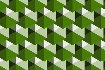 Obraz premium Modern and stylish green digital geometric background with different shapes. 