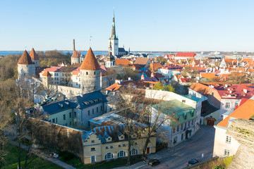 Obraz premium Tallinn. View of the old town