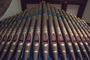Painted Pipes of the Speechley Organ in the Chapel