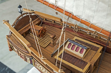 Aft section of sailing ship © batya