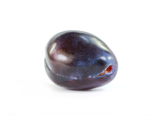 plums isolated on the white background