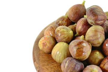 fresh figs isolated on white background