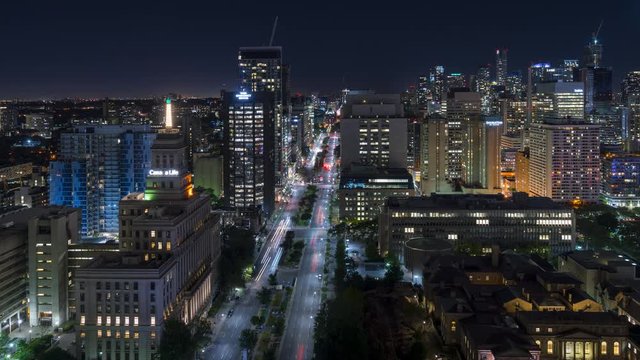 Toronto Ontario Canada Night City Traffic