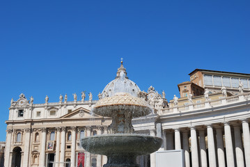 View of the St. Peter's Basilica in Vatican city.