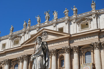 View of the St. Peter's Basilica in Vatican city.