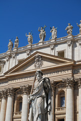 View of the St. Peter's Basilica in Vatican city.